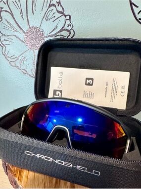 Bollé C2 Sport Sunglasses — Gray Frame with Purple Mirrored Lenses